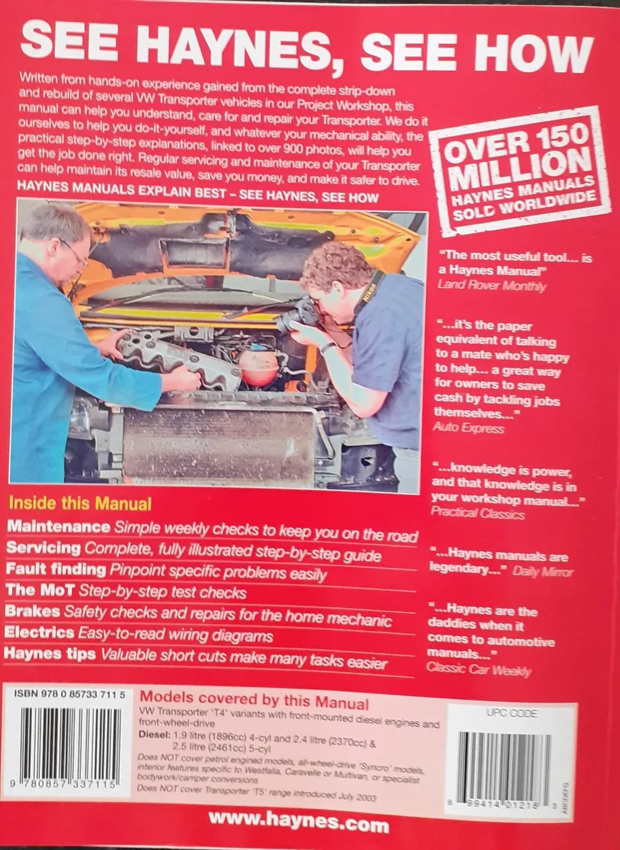 VW TRANSPORTER MANUAL - Image 2