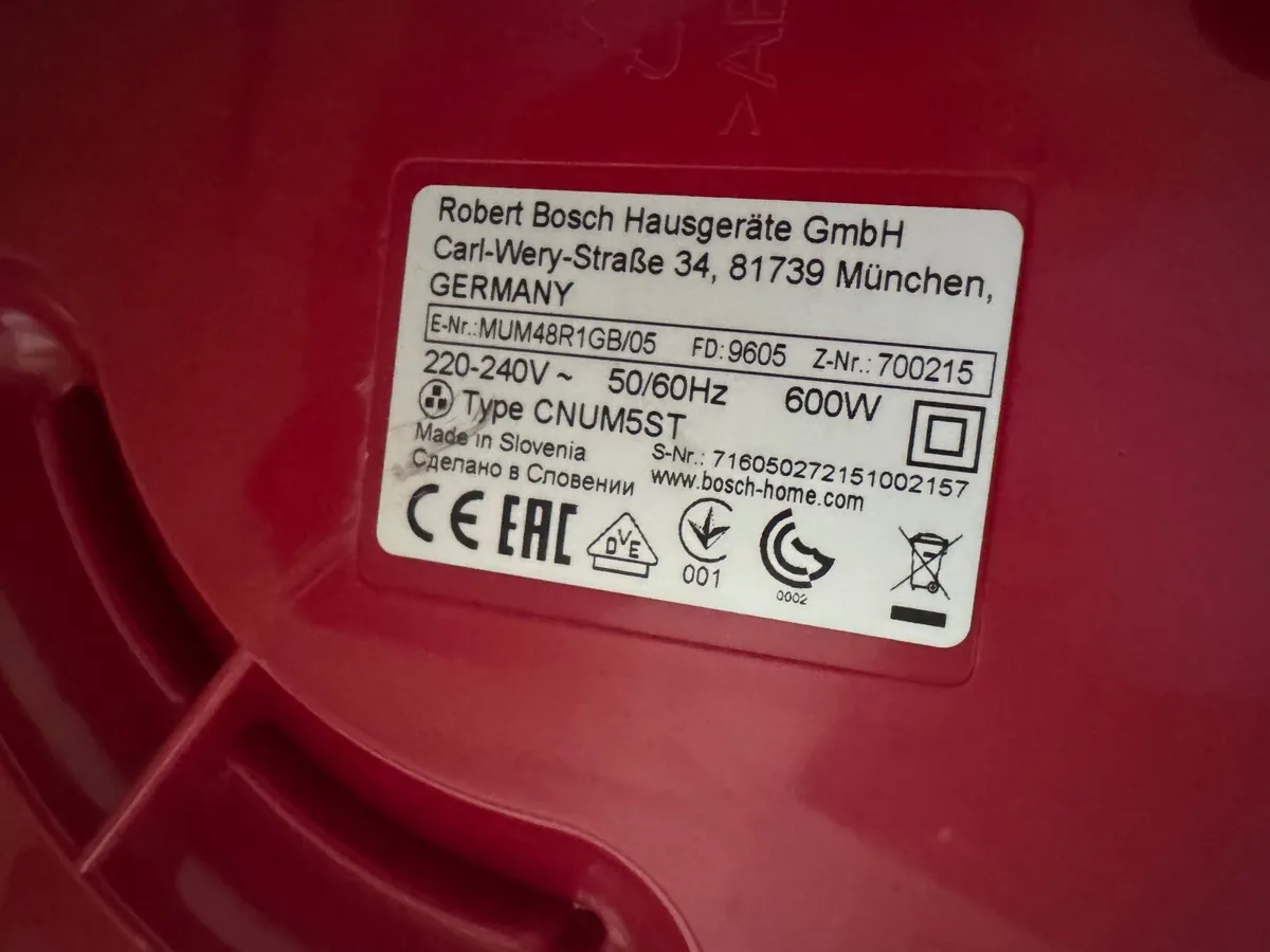 BOSCH MUM48R1GB Kitchen Machine - Image 4