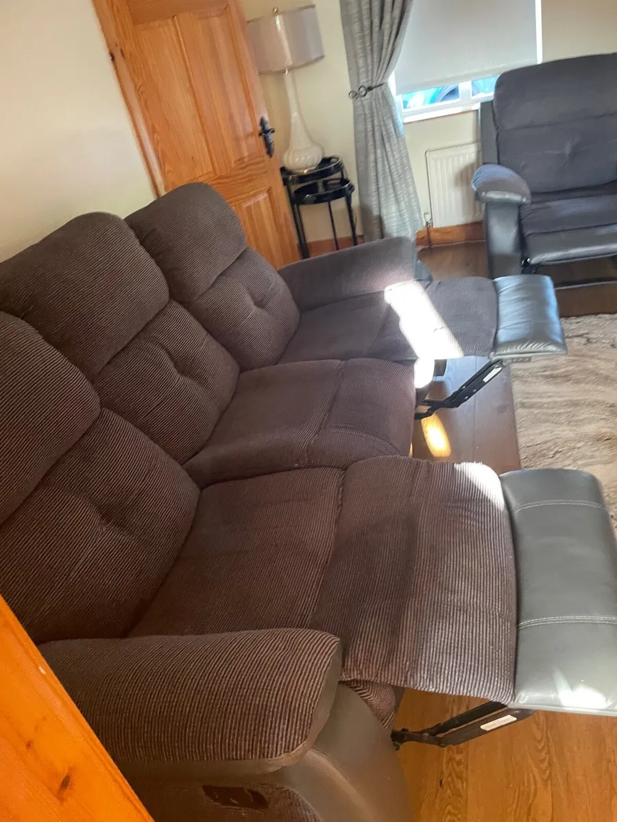 3-1-1 recliner sofa and chairs - Image 1