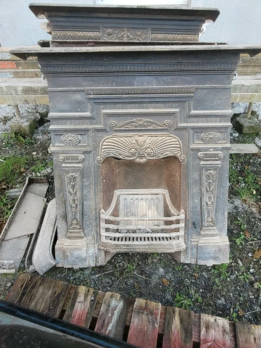 Antique cast iron fireplace - Image 1