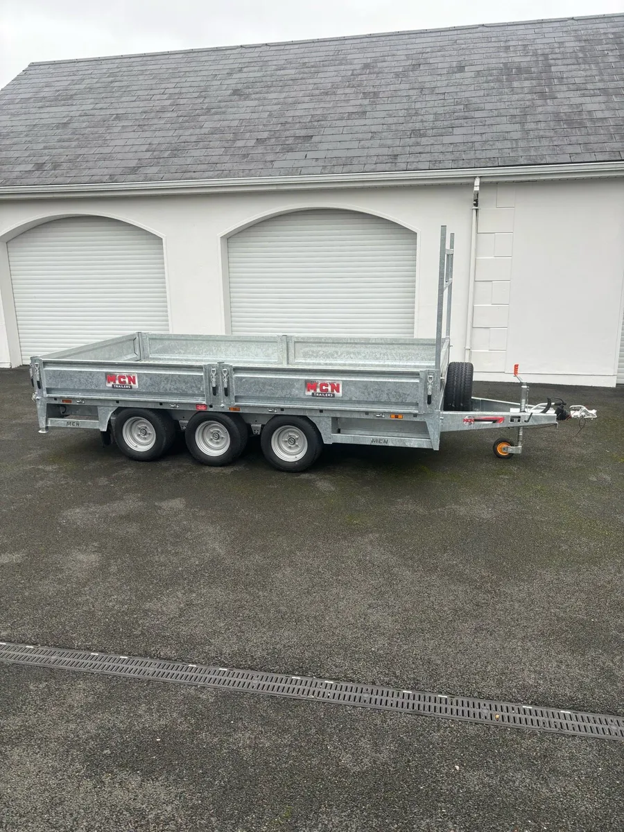 MCN Trailers 12ft Tri axle Flatbed builder trailer - Image 2