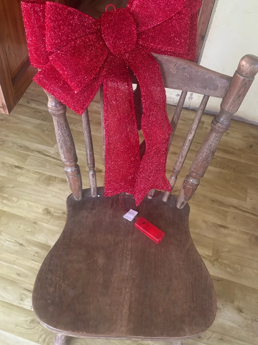 Light UP RED Door Vow Wreath