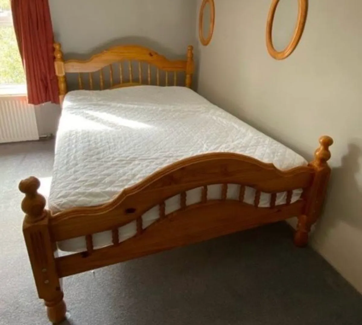 Very Solid 4 Ft 6” Pine Wooden Double Bed -Deliver
