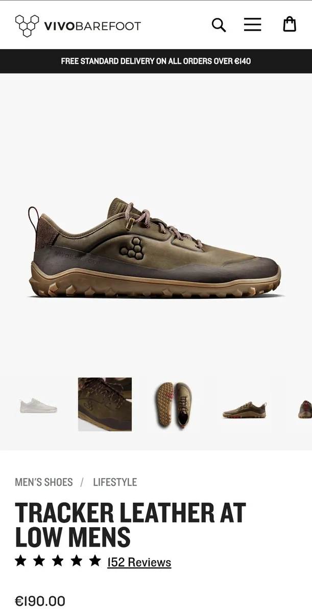 Vivobarefoot Tracker Leather AT Low Mens - Image 1