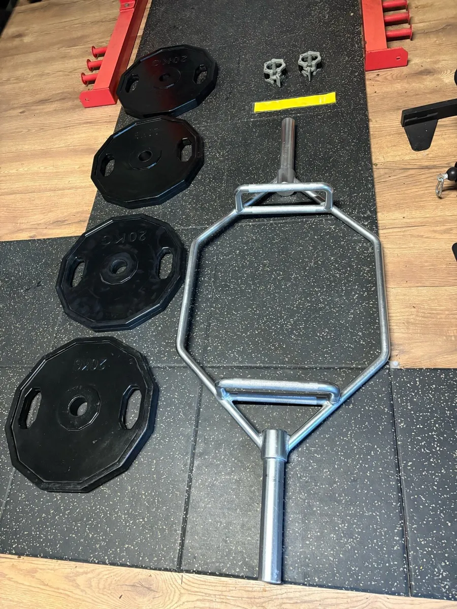 OLYMPIC 20KG HEX BAR AND 80KG SUPERIOR WEIGHTS!! - Image 1