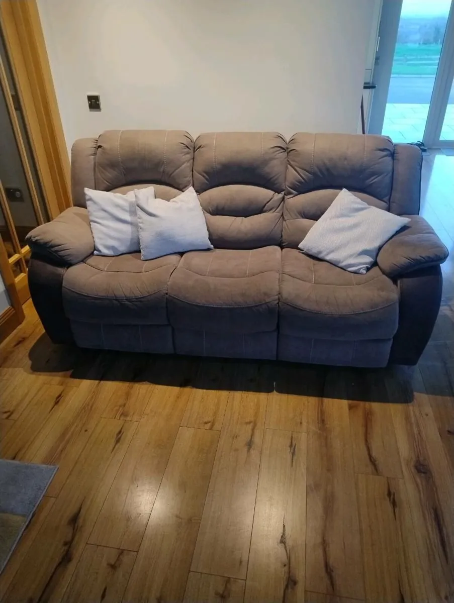 There seater Couch, two seater and chair. - Image 1