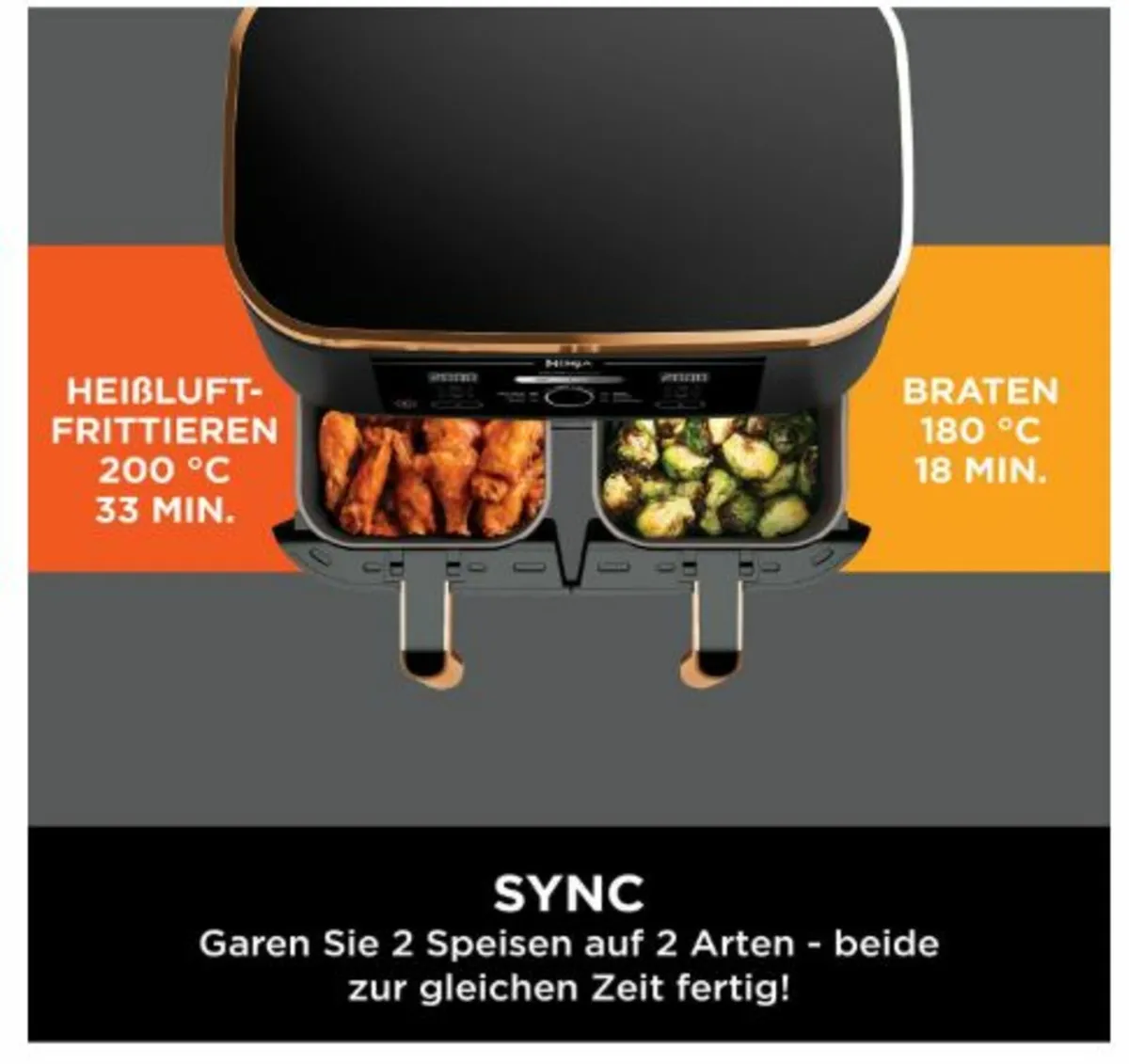 Hot Air Fryer,  2 Large Frying Compartments, - Image 4
