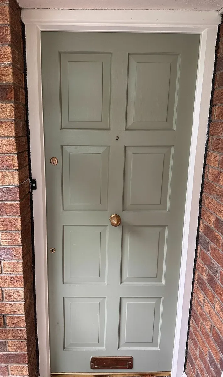 Solid Mahogany 8 Panel Georgian Style Front Door