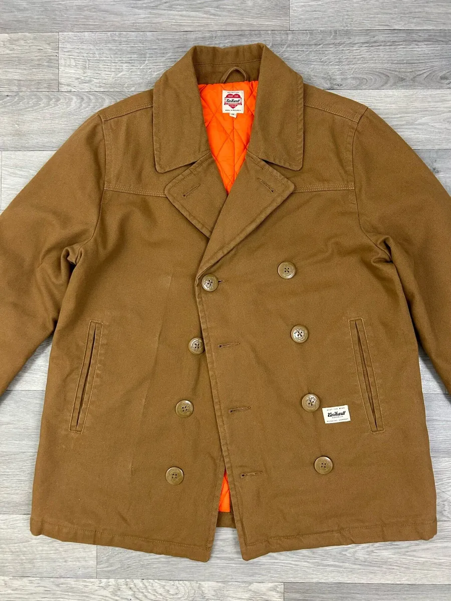 Carhartt WIP Padded Pea Coat Jacket Mens Medium - Image 2