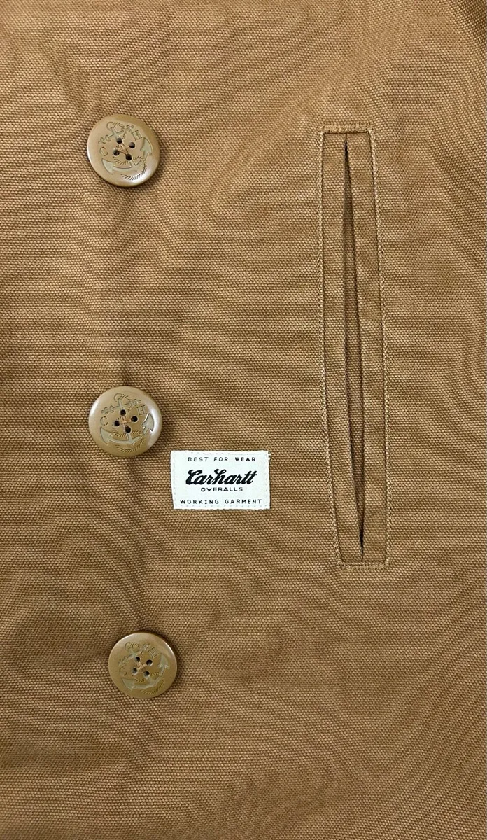 Carhartt WIP Padded Pea Coat Jacket Mens Medium - Image 3