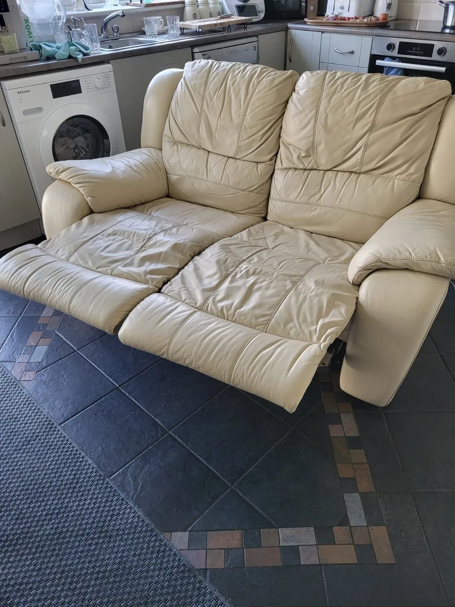3 leather sofas (FREE) - Image 2