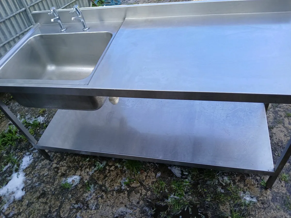 Stainless steel cabbinet sink unit complete - Image 1