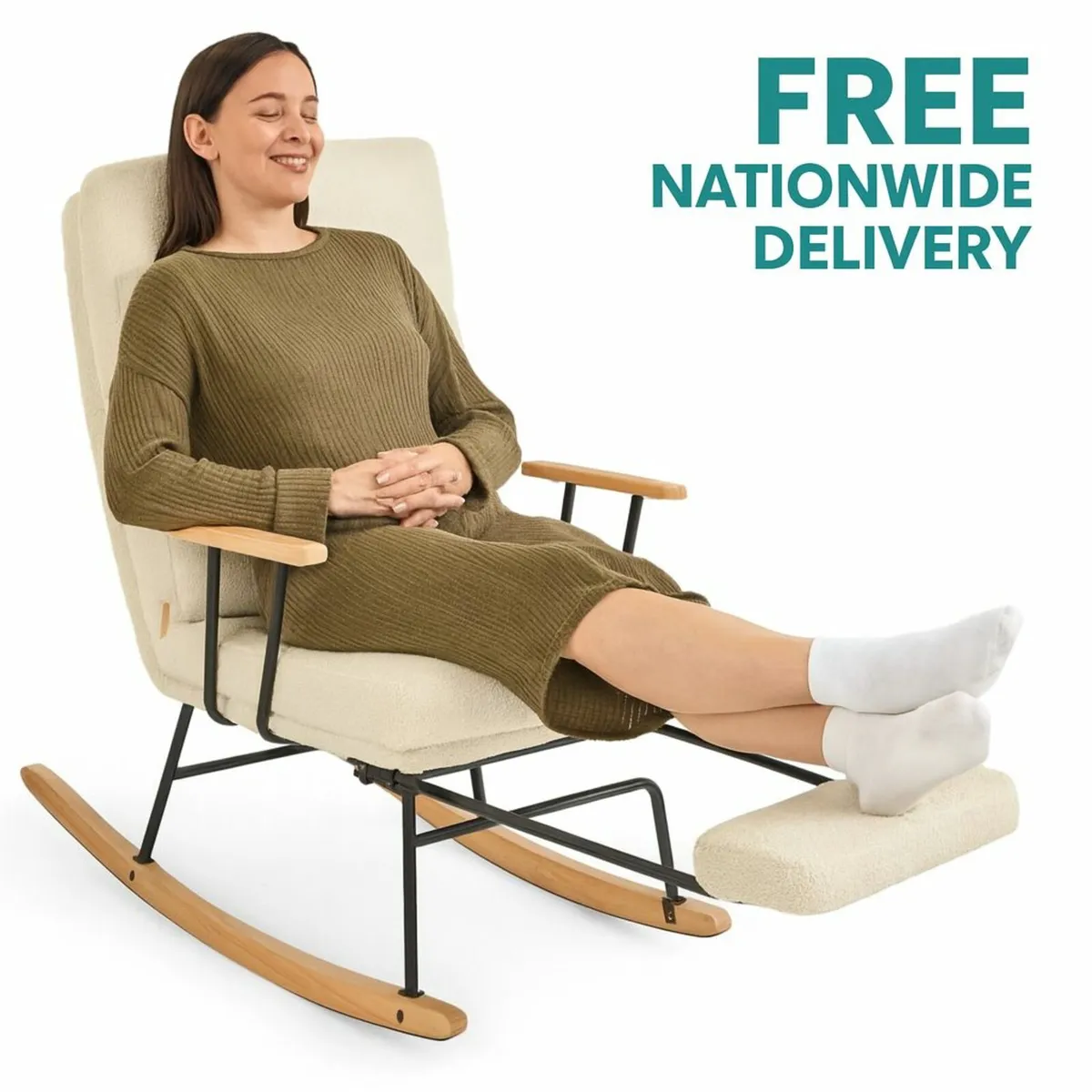 Rocking Recliner Chair with Pull-Out Footrest - Image 1