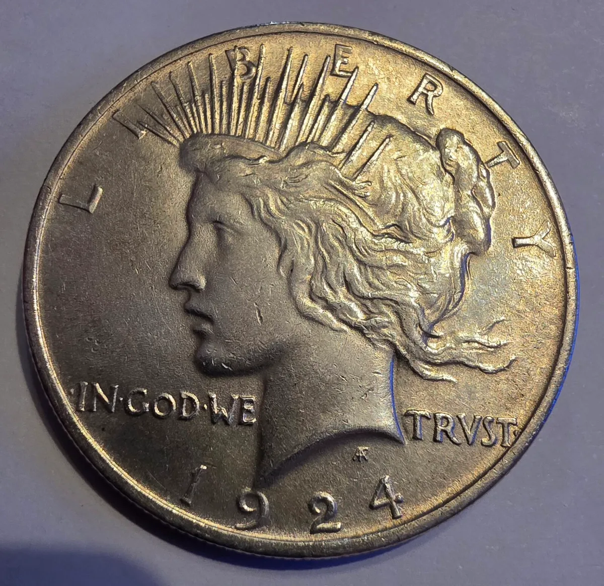 1924 silver peace dollar - Image 1