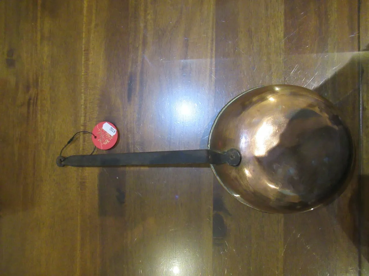 antique vintage copper pan cottage pub cave RARE - Image 2