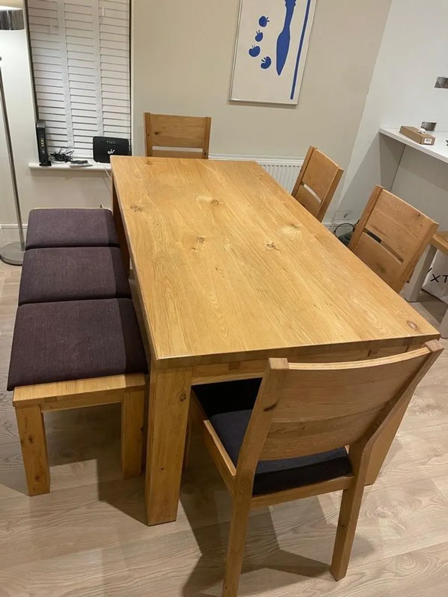 Extendable Dining Table with Matching Chairs - Image 2