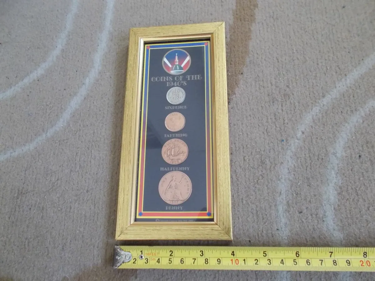 1940's British Coins framed collection - Image 1