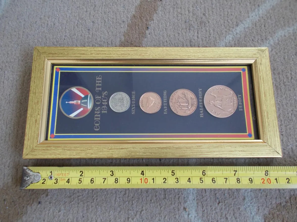 1940's British Coins framed collection - Image 2
