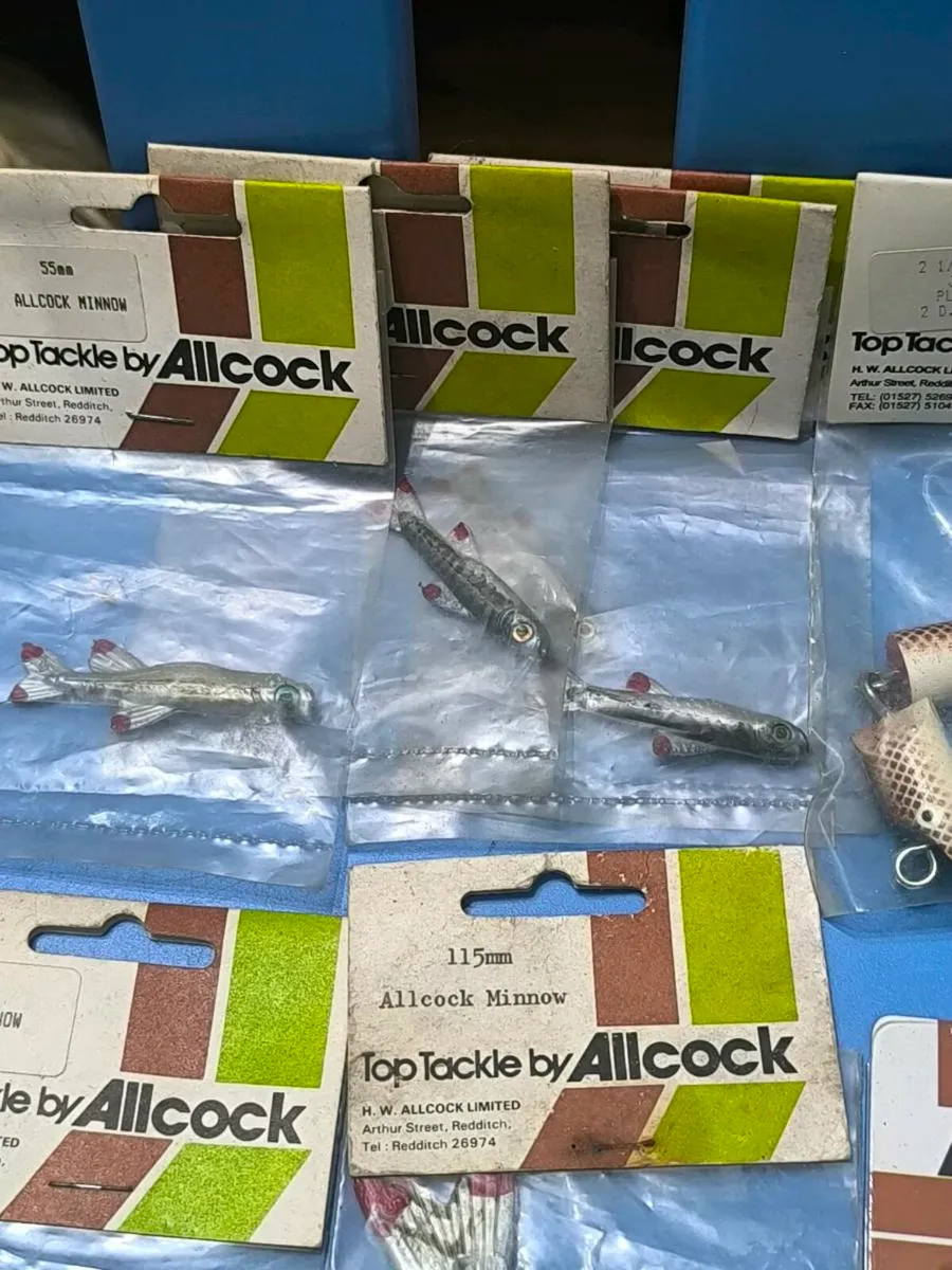 Selection of vintage Allcock lures new old stock - Image 2