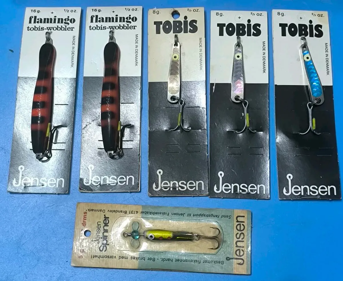 Vintage Jensen lures, tobis, flamingo spinner - Image 1