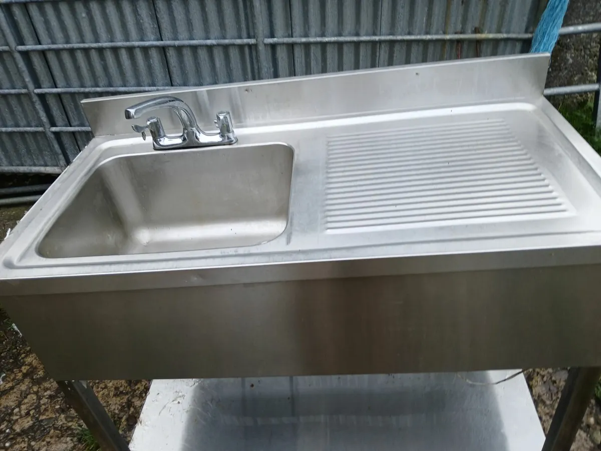 Stainless steel cabbinet sink unit complete - Image 1