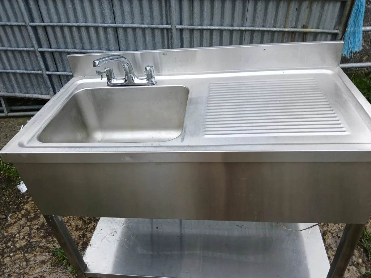 Stainless steel cabbinet sink unit complete - Image 3