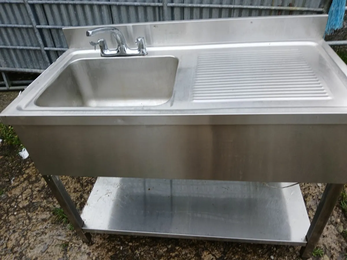 Stainless steel cabbinet sink unit complete - Image 4
