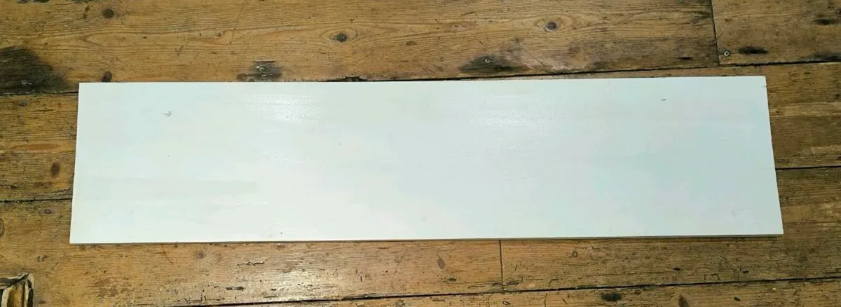 5 X IKEA Painted timber shelves with brackets - Image 3