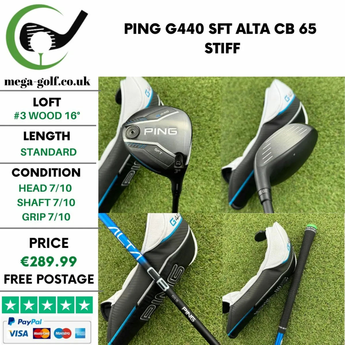 Ping G440 SFT #3 Wood 16° / Alta CB 65 Stiff - Image 1