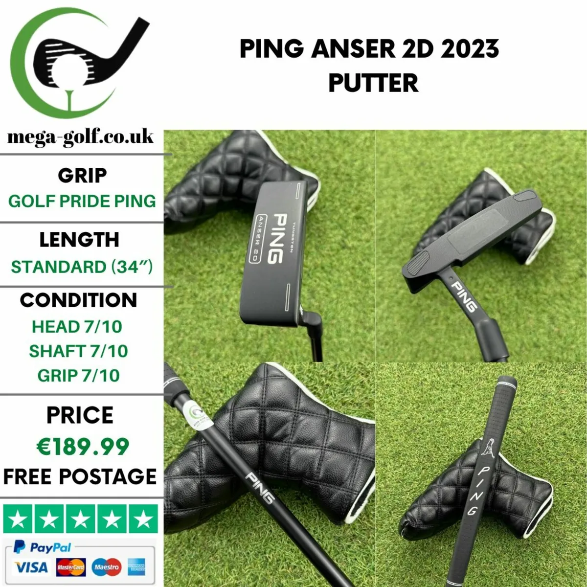Ping Anser 2D 2023 Putter / 34″ - Image 1