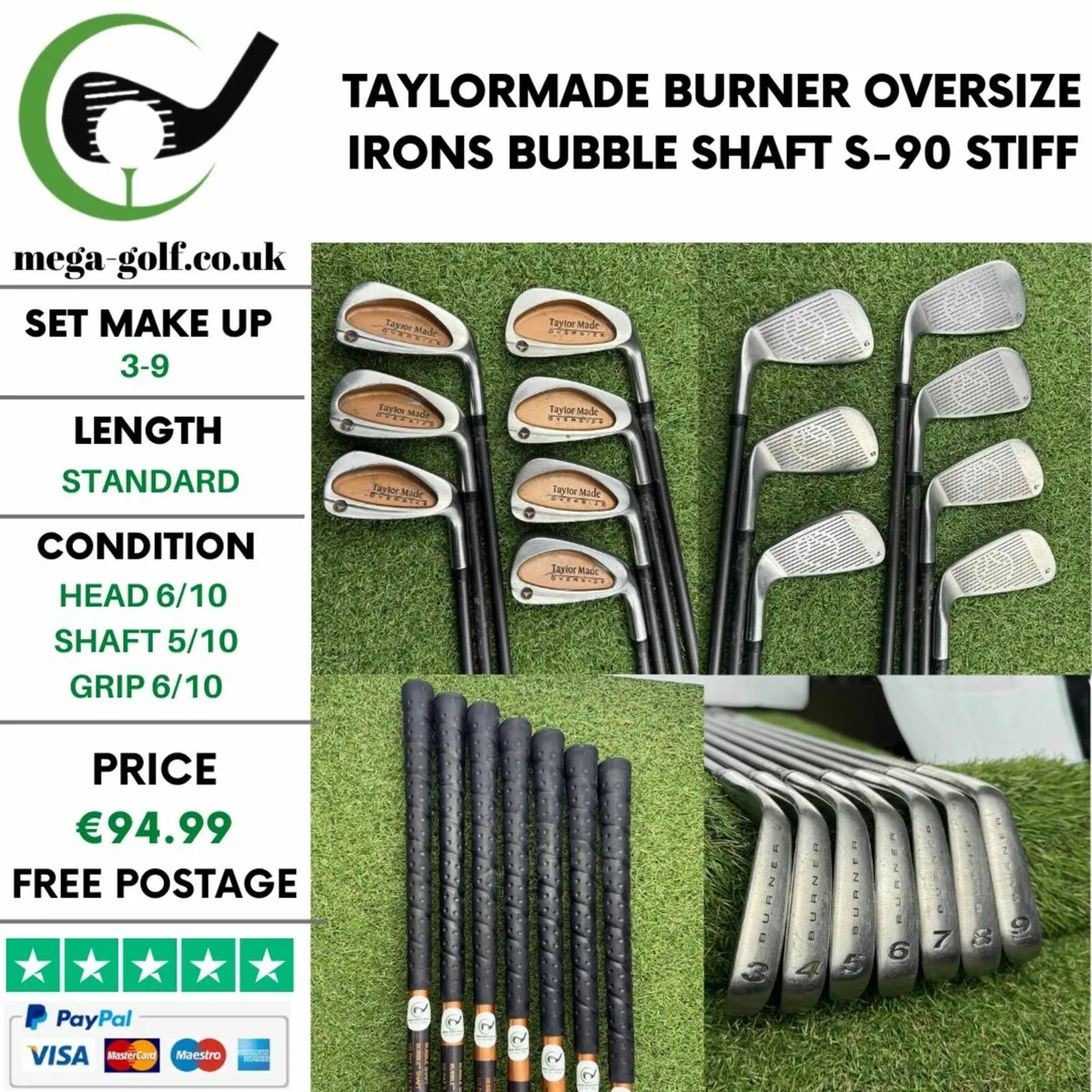 Taylormade Burner Oversize Irons / 3-9 / Stiff - Image 1