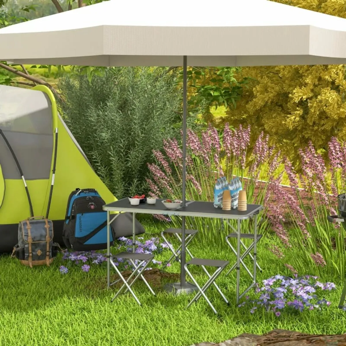 Four-Person Foldable Aluminium Picnic Set - Image 3