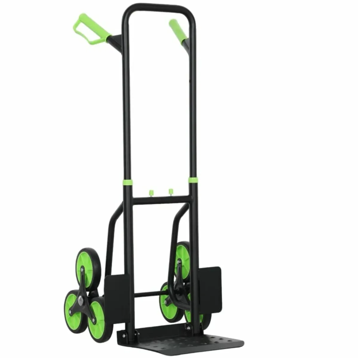 Six-Wheel Folding Sack Barrow Trolley - Black/Gree - Image 1