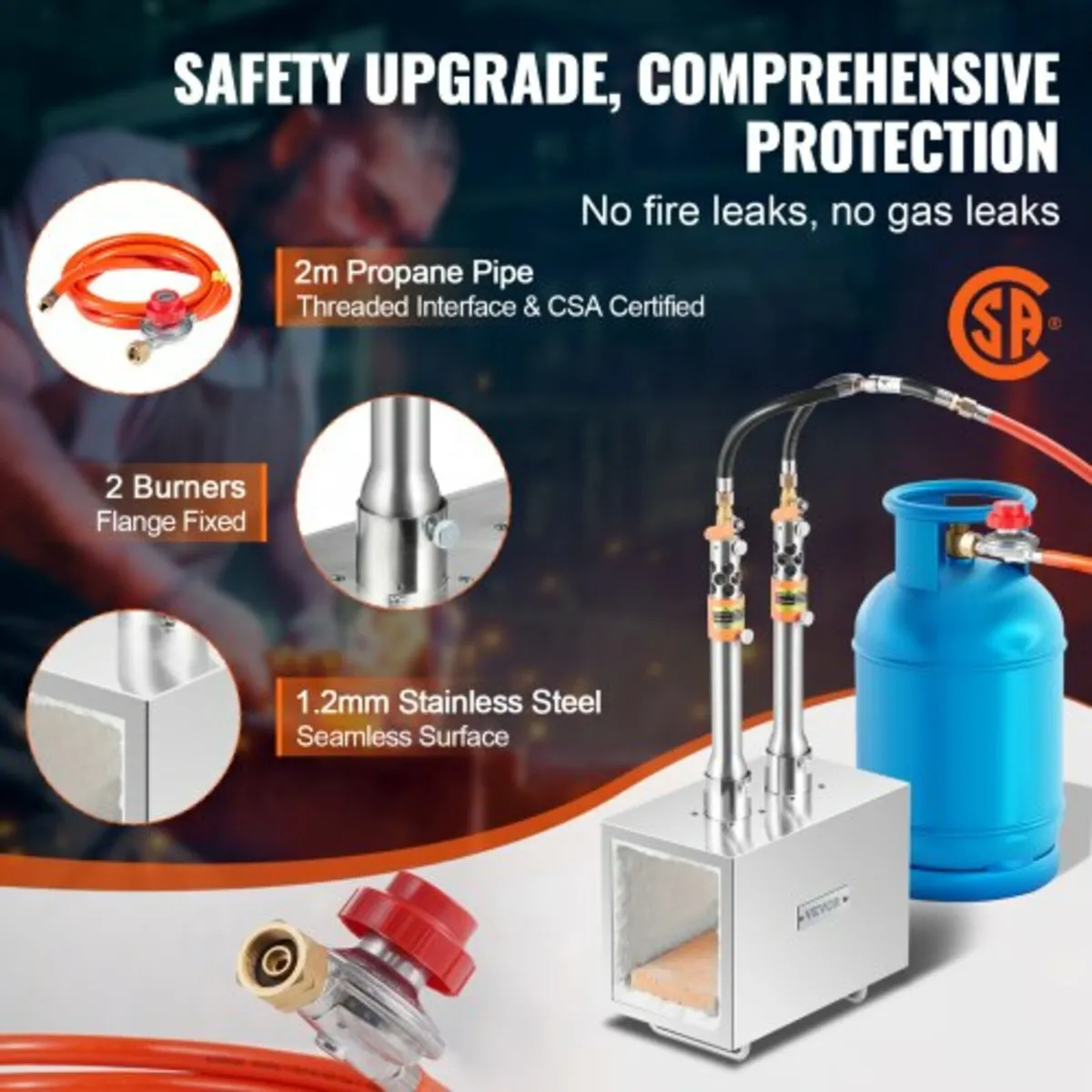 Propane Forge, 2 Burner Farrier Forge, 2600℉ Tool - Image 3