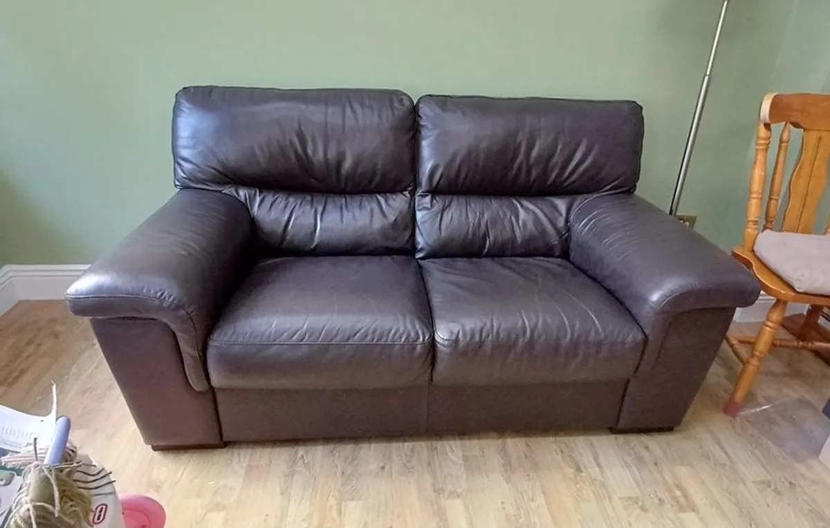 Leather Sofa 2-seater - Image 2