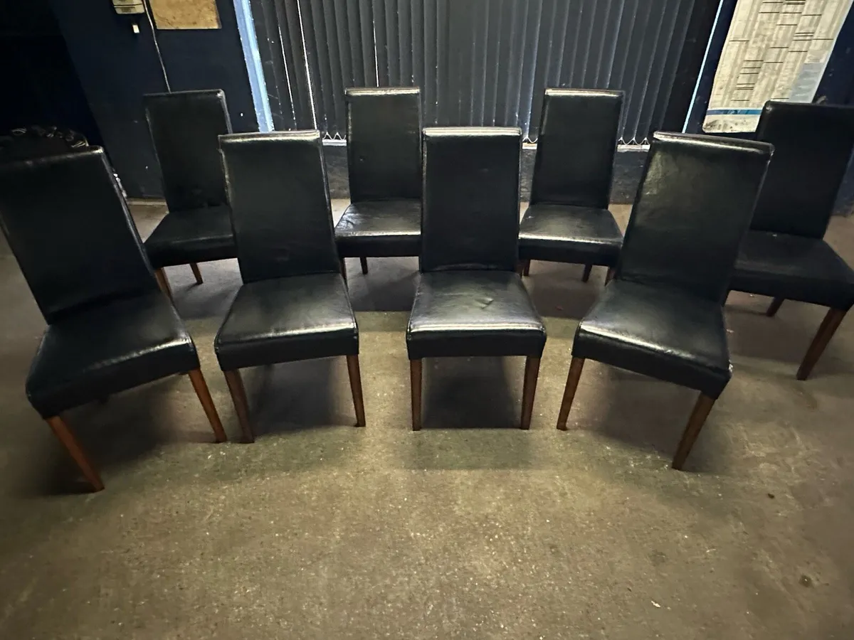 Black dining chairs x 8 - Image 3