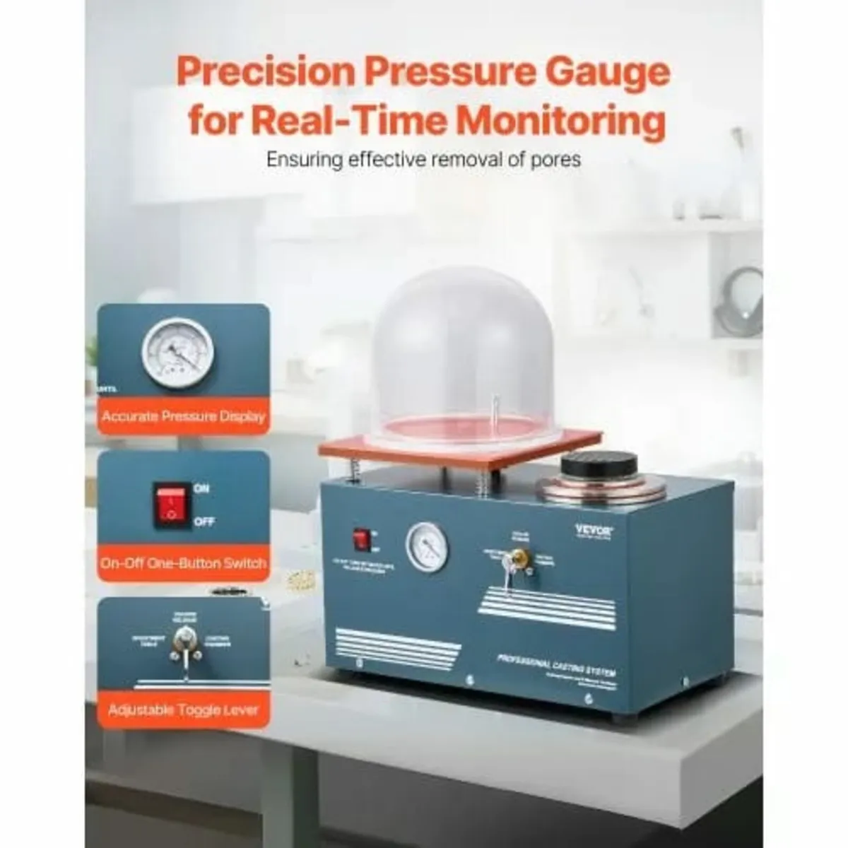 Vacuum Investing Casting Machine, 290W Power, with - Image 3