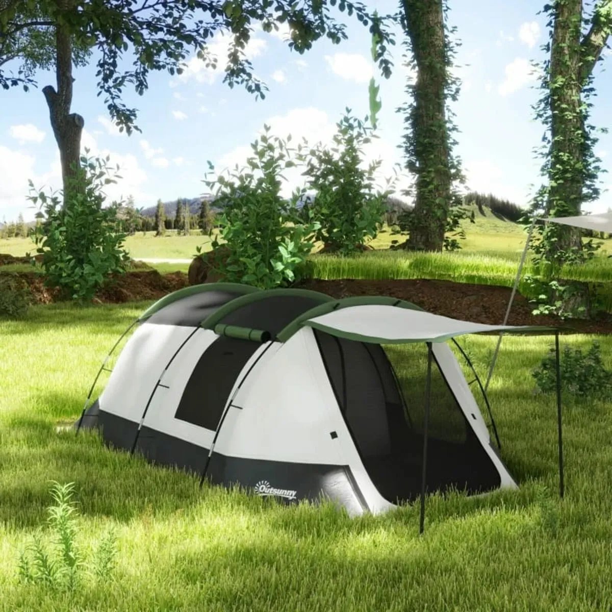 Three-Man Camping Tent, with Two Rooms and Porch - - Image 1