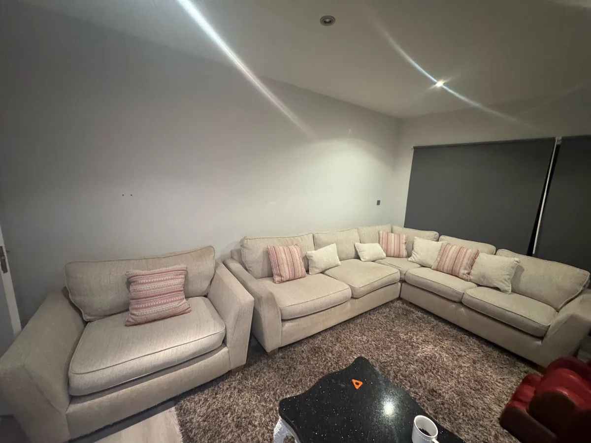 DFS fabric corner suite and Love seat - Image 1