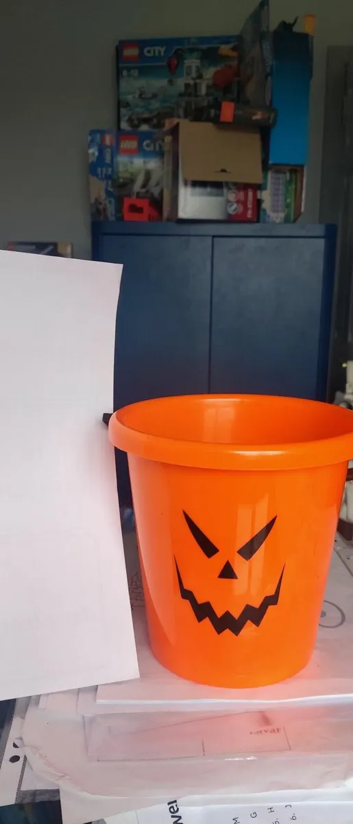 Halloween bucket never used
