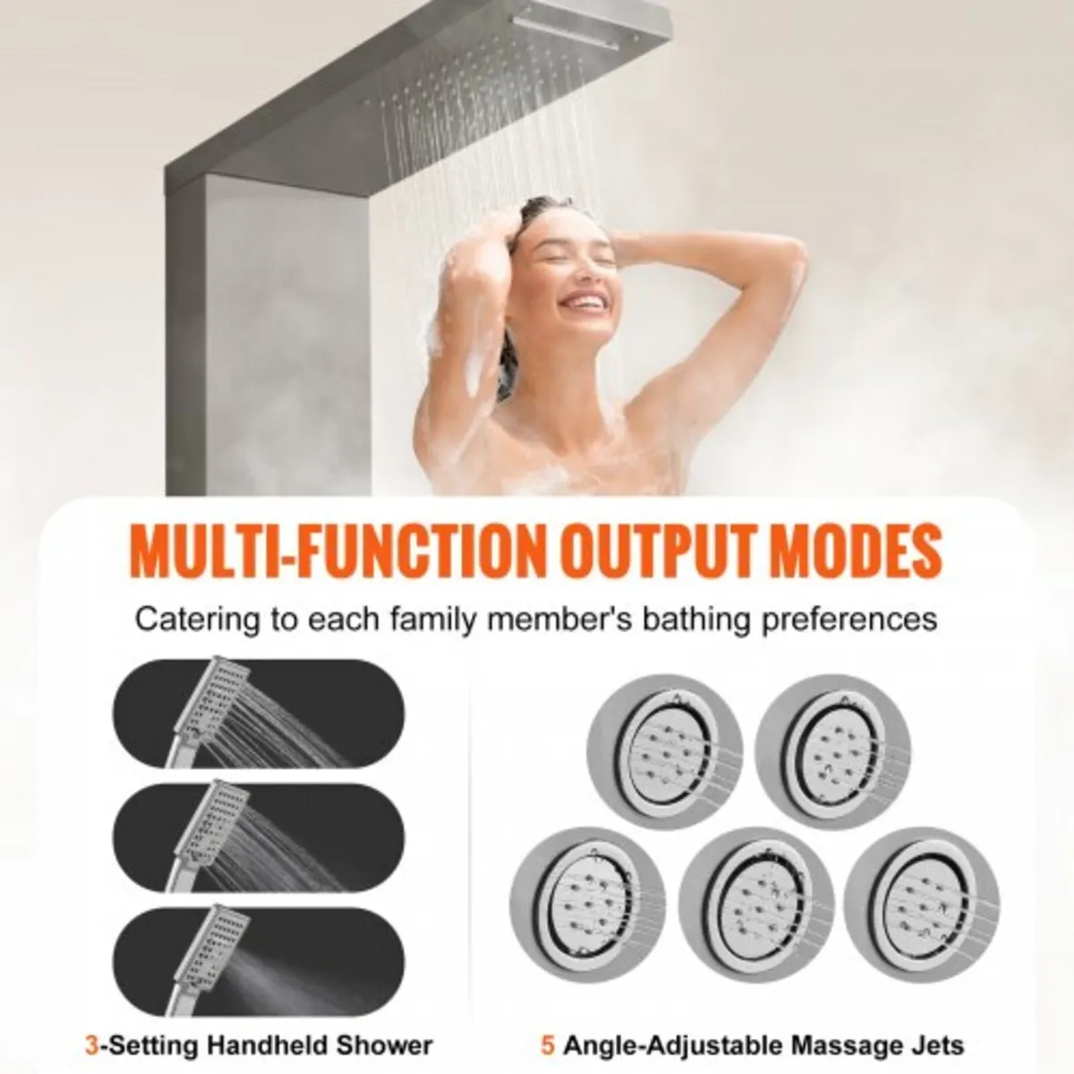 Shower Panel System, 4 Shower Modes Shower Panel T - Image 2