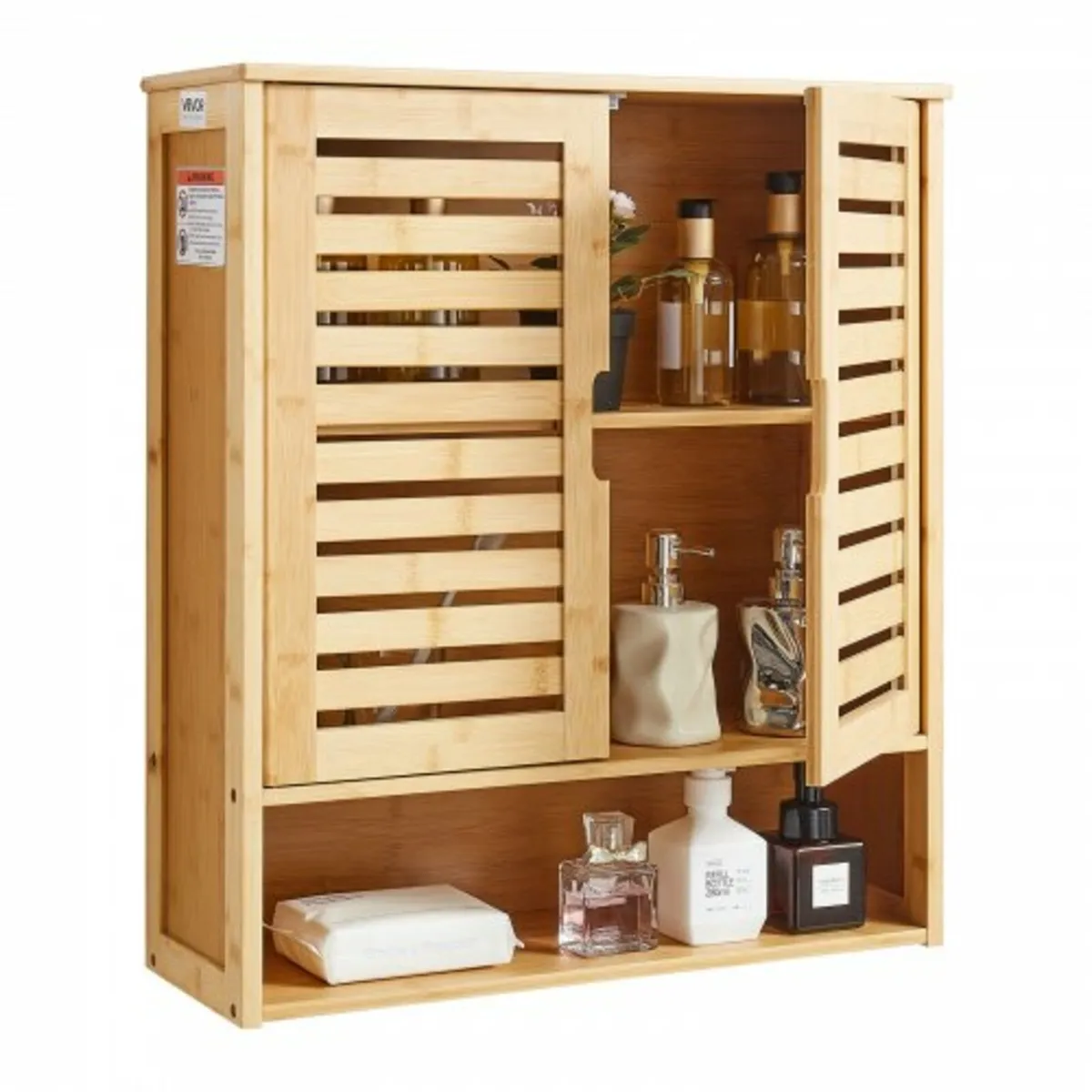 Bathroom Wall Cabinet, 2 Doors and Adjustable Shel - Image 1