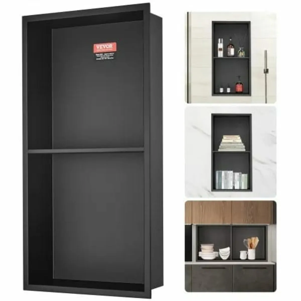 33.02 x 63.5 cm No Tile Shower Niche 304 Stainless - Image 1