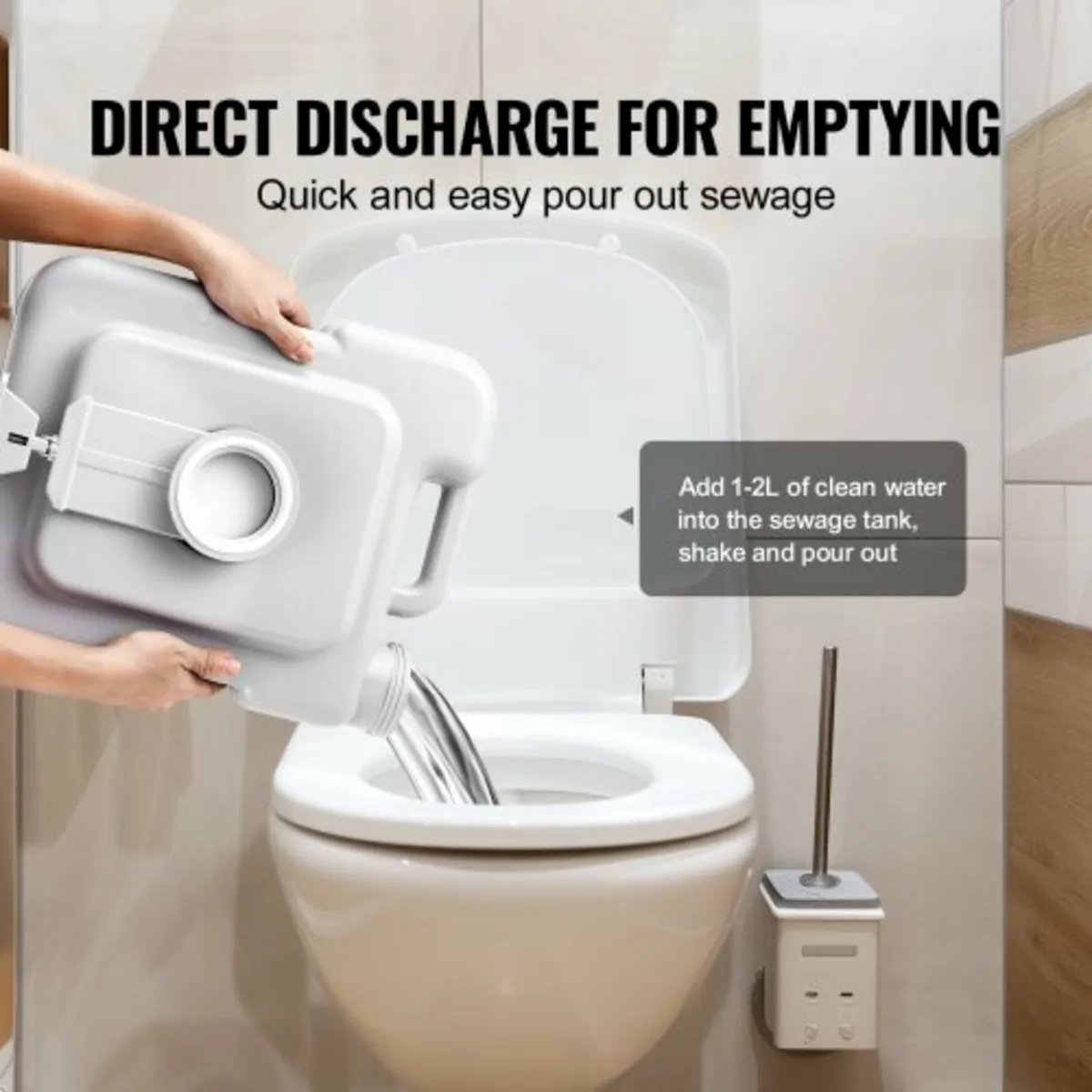 Toilet for Camping with Carry Bag, RV Toilet with - Image 4
