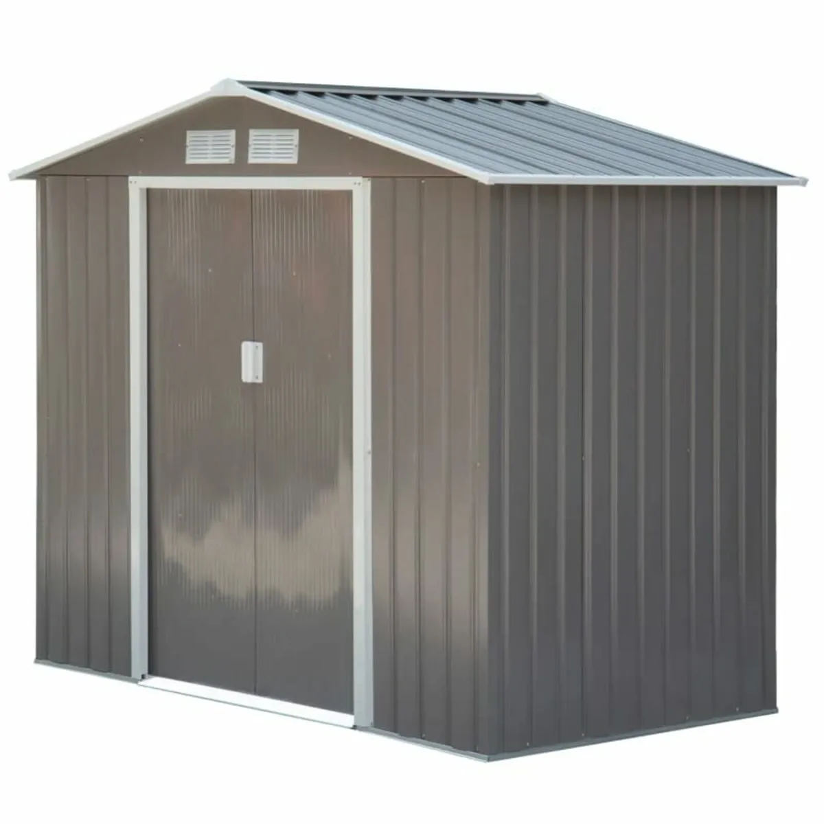 7ft x 4ft Lockable Garden Storage Shed, Metal Tool - Image 1
