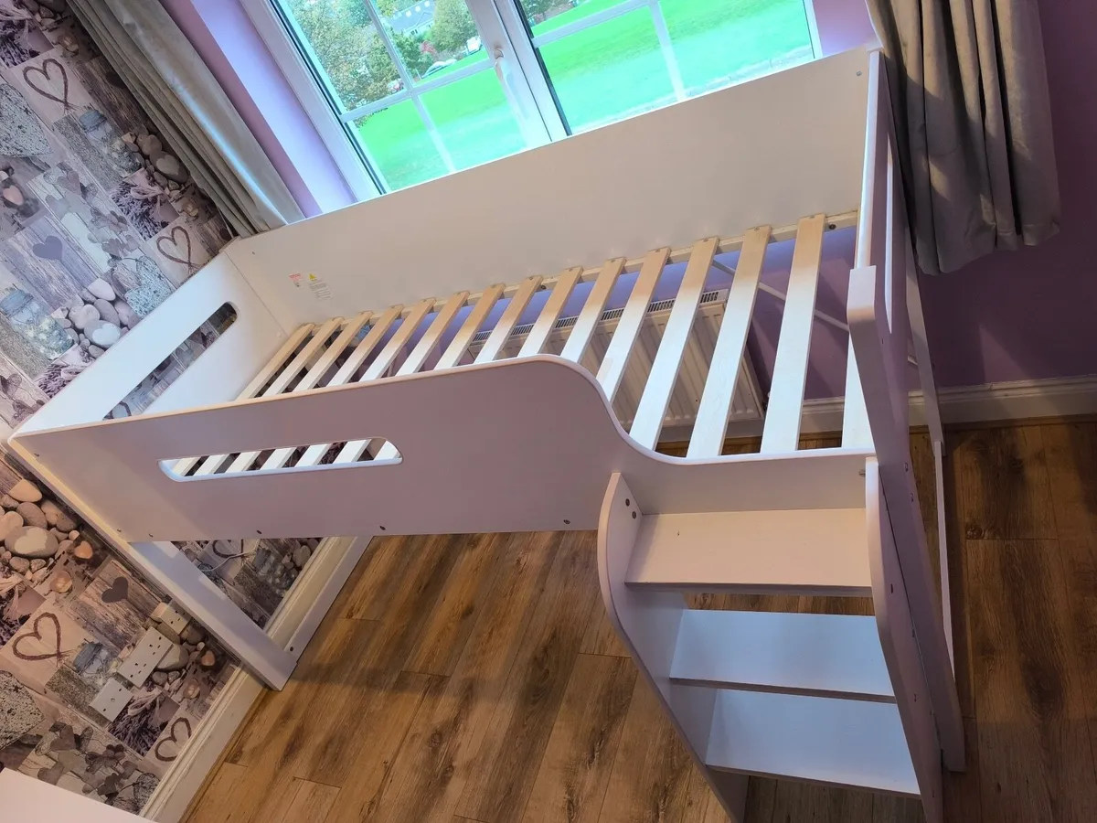 Cabin bed with Chest of 3 drawers & Shelving unit - Image 1