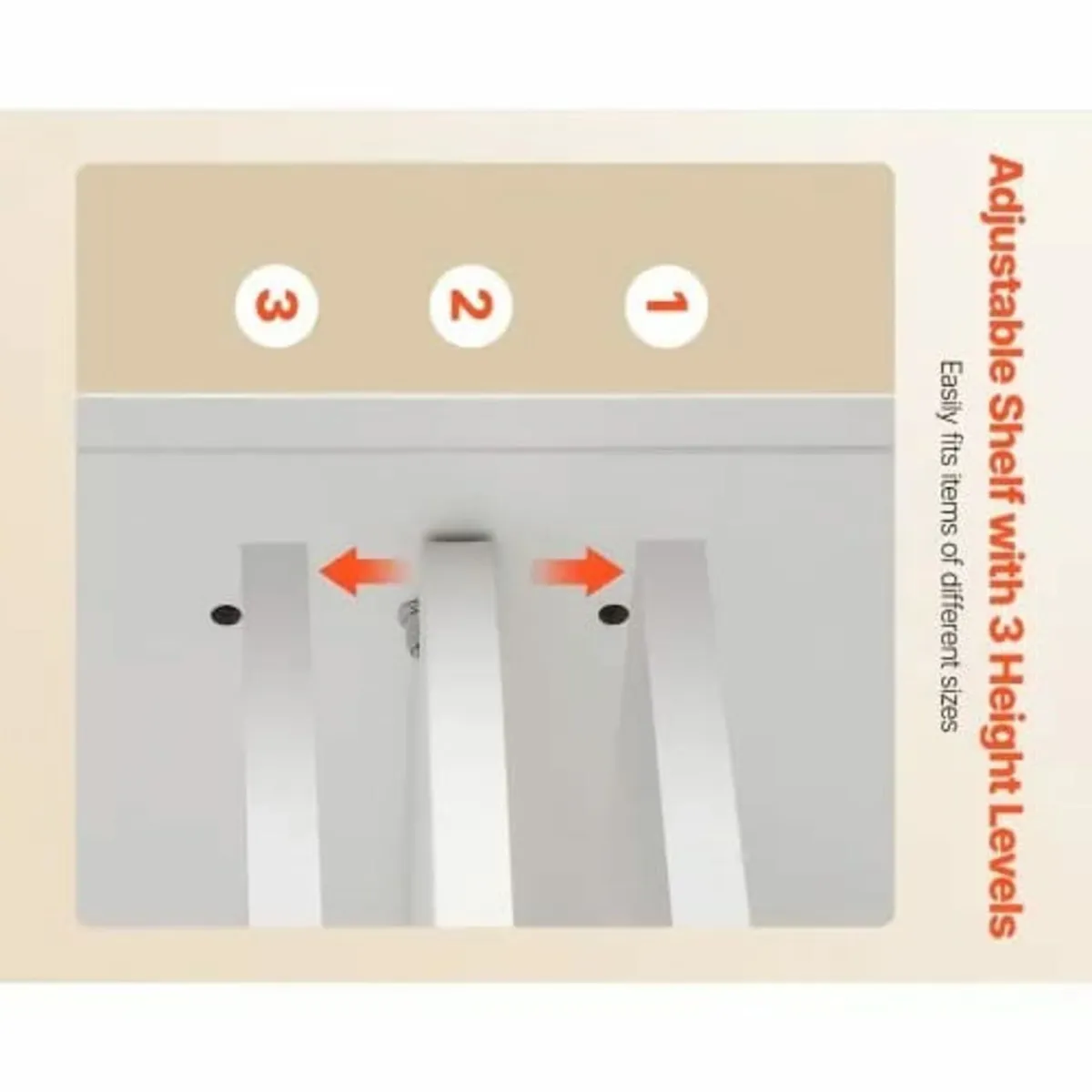 Bathroom Wall Cabinet, 2 Doors & Adjustable Shelf, - Image 1