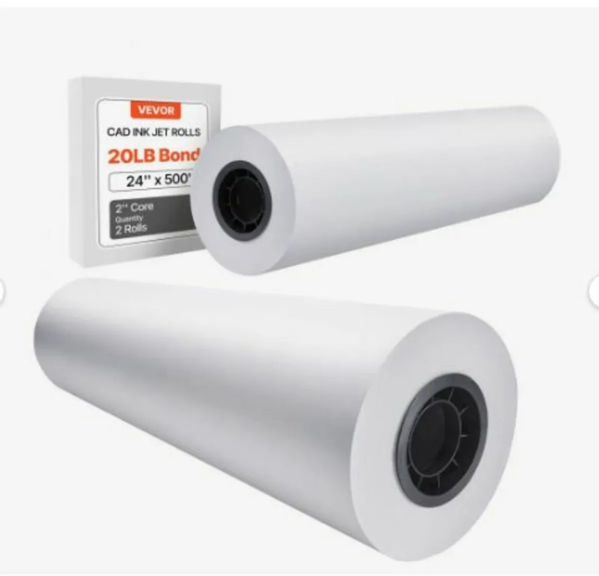 Wide Format Paper, 24 in x 500 ft Plotter Paper - Image 1