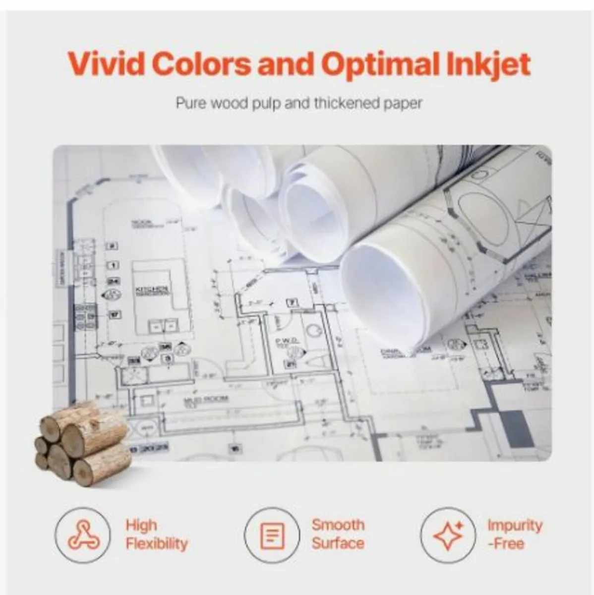 Wide Format Paper, 24 in x 500 ft Plotter Paper - Image 4