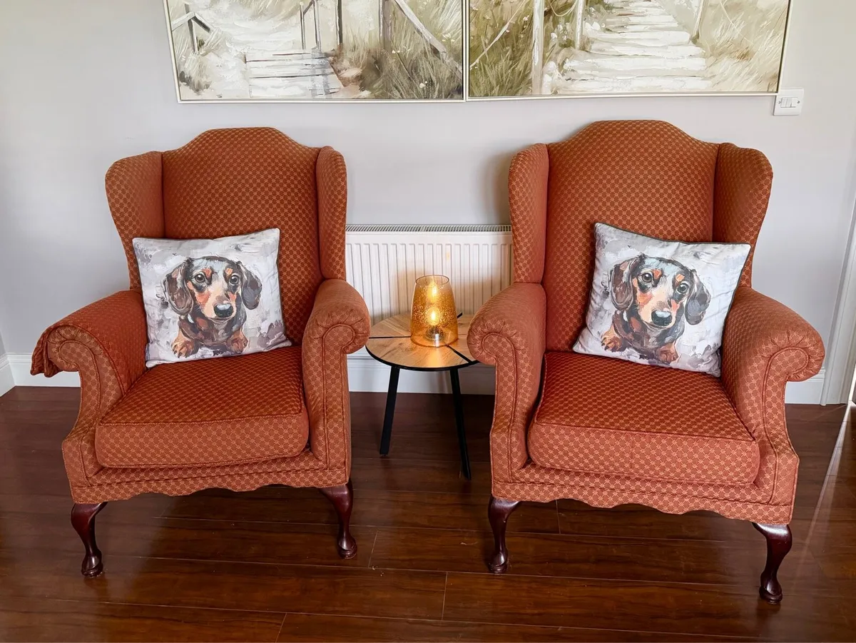 Beautiful Queen Ann chairs x2 - Image 3